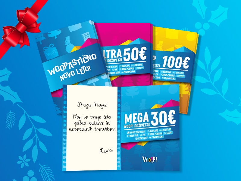 Darilne vstopnice z novoletno voščilnico